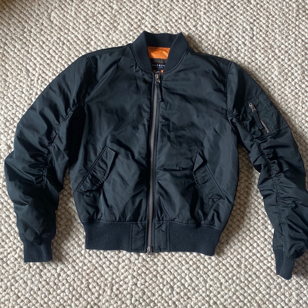 Pacsun Bomber Jacket with Orange Interior